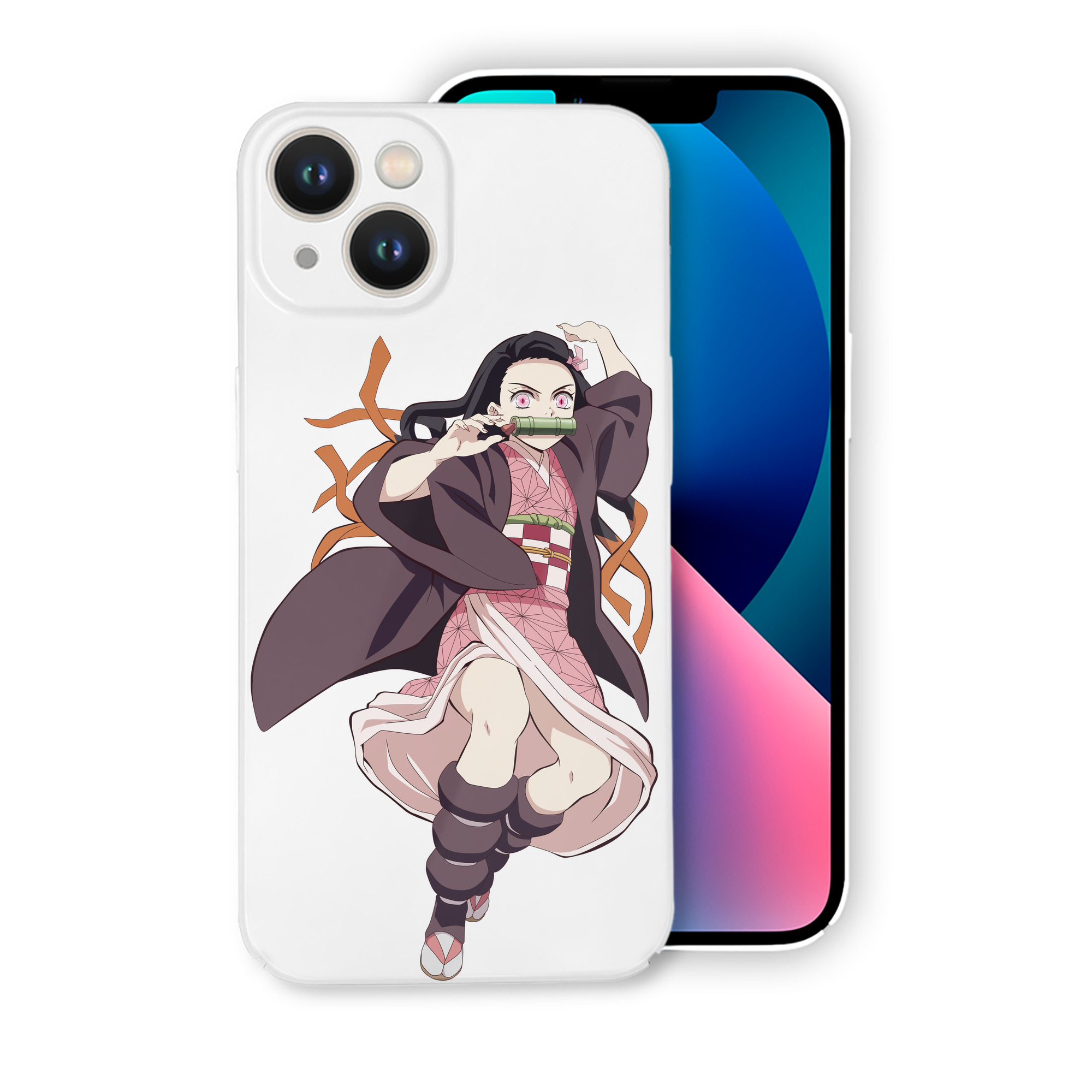 （画像用） 鬼滅の刃（きめつのやいば）竈門 禰󠄀豆子／かまど ねずこ Kamado Nezuko 【iPhone 14シリーズ対応】ハードケース